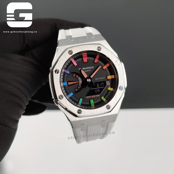 G SHOCK GA-2100AP - Rainbow Snow White