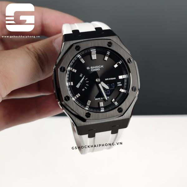 G-SHOCK GA-2100AP - Black Chrome White Strap