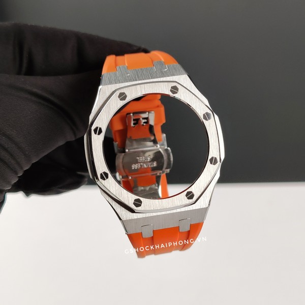 Bộ vỏ GA-2100 AP - Gen 4 - Bộ thép bạc - Dây cao su cam