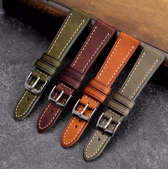 Dây da BÊ Ý - loại 1 RETRO - size 18mm/ 19mm / 20mm/ 21mm/ 22mm