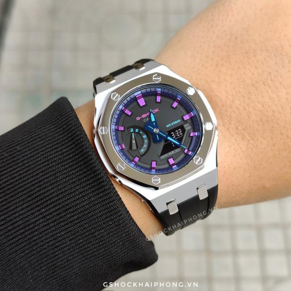G-SHOCK GA-2100AP - Layers -  Cọc số tím dây cao su