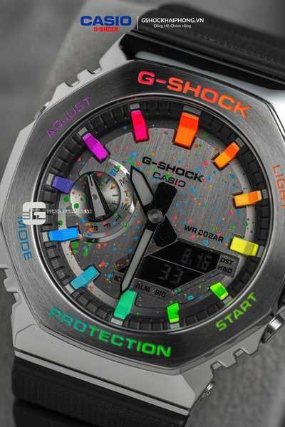 G-SHOCK GM-2100 - HYPER COLOR RAINBOW ART
