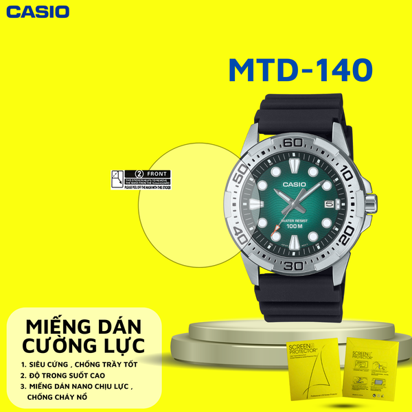 COMBO 2 Miếng dán màn hình Nano cao cấp chống trầy xước CASIO MTD-140