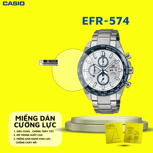 COMBO 2 Miếng dán màn hình Nano cao cấp chống trầy xước CASIO EDIFICE EFR-574