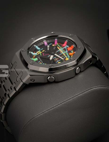 G-SHOCK GA-2100AP - GUN METAL LAERS X ZEBRA HYPER COLOR