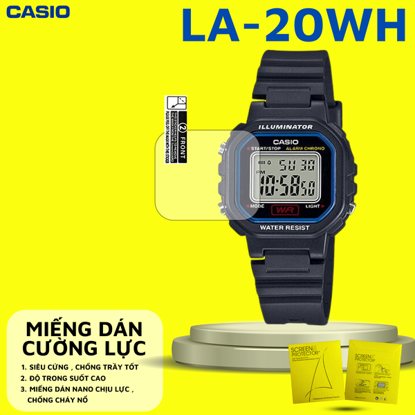 COMBO 2 Miếng dán màn hình Nano cao cấp chống trầy xước Casio LA-20WH