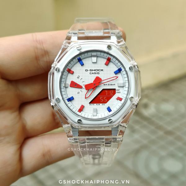 G-SHOCK GA-2100AP - Pepsi White Mod