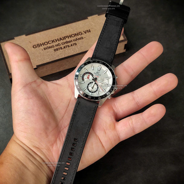 Dây da bọc cao su - Size 20/22/24mm - Màu Đen