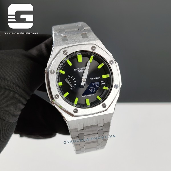 G-SHOCK GA-2100AP - Sliver Metal Kermit 