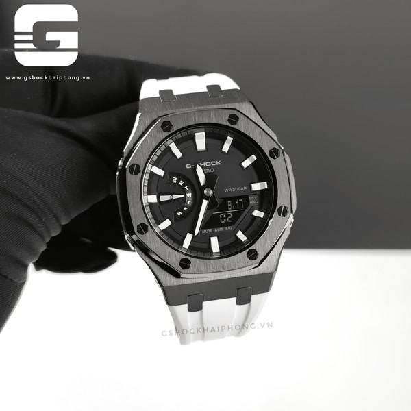 G-SHOCK GA-2100AP - Black & White OG White Strap