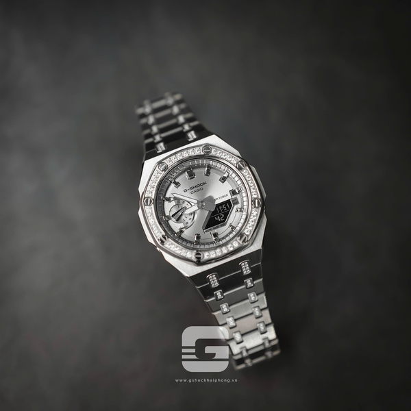 G-SHOCK GA-2100AP - SLIVER OUT X FULL METAL CASE