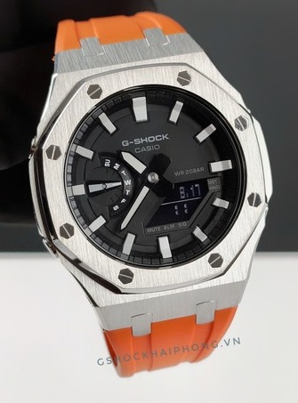 G-SHOCK GA-2100AP - Black & White Orange 