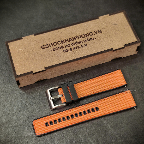 Dây vải Nilon chống nước - Size 20/22/24mm - Màu Cam