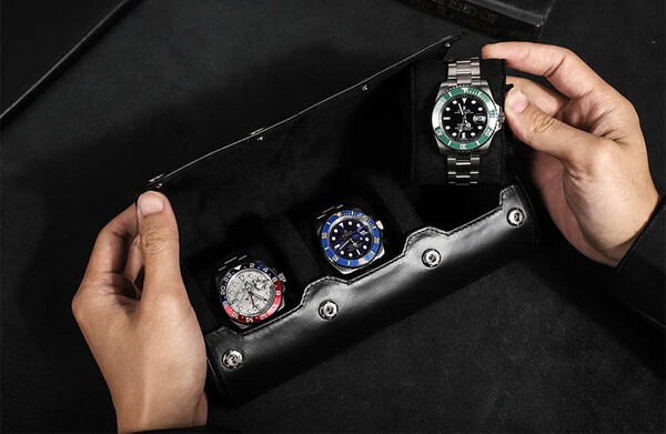 Bộ Ba Hộp Đựng Đồng Hồ Sang Trọng - Da xịn Crazy Horse cao cấp