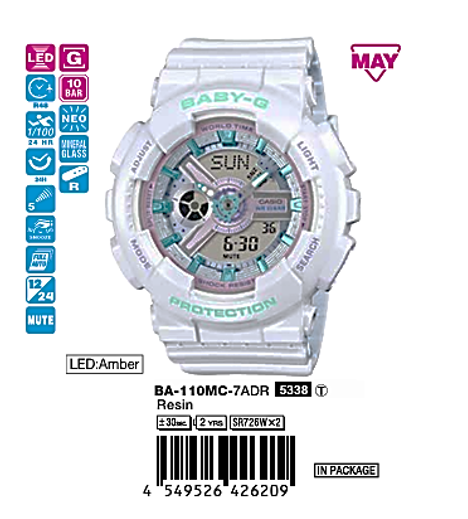 CASIO G-SHOCK-BA-110MC-7A