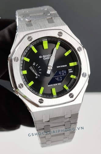 G-SHOCK GA-2100AP - Sliver Metal Kermit 