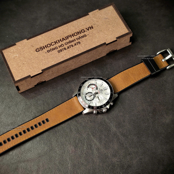 Dây da bọc cao su - Size 20/22/24mm - Màu Nâu Vàng