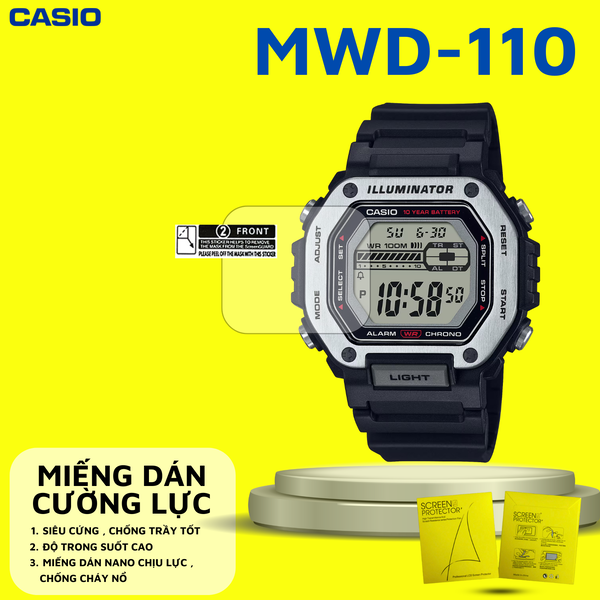 COMBO 2 Miếng dán màn hình Nano cao cấp chống trầy xước CASIO MWD-110