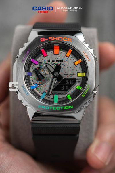 G-SHOCK GM-2100 - HYPER COLOR RAINBOW ART