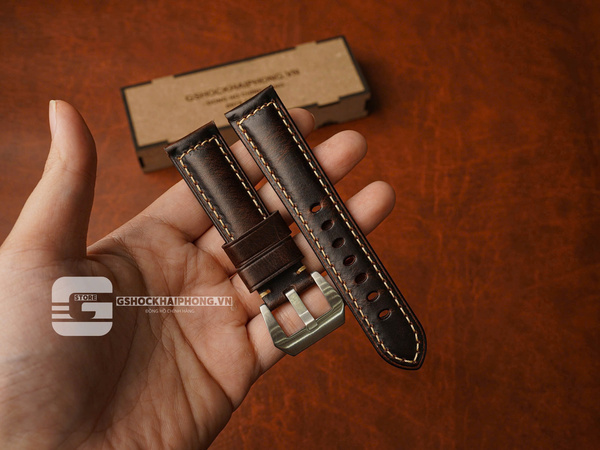 Da bò Ý cổ điển sáp dầu - size 20mm/ 22mm/ 24mm/ 26mm