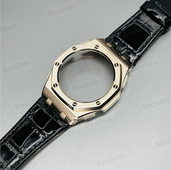 Bộ vỏ thép Vàng Bóng - Dây da ( Thế hệ 5 cao cấp ) ( Kích vào sản phẩm chọn màu dây )