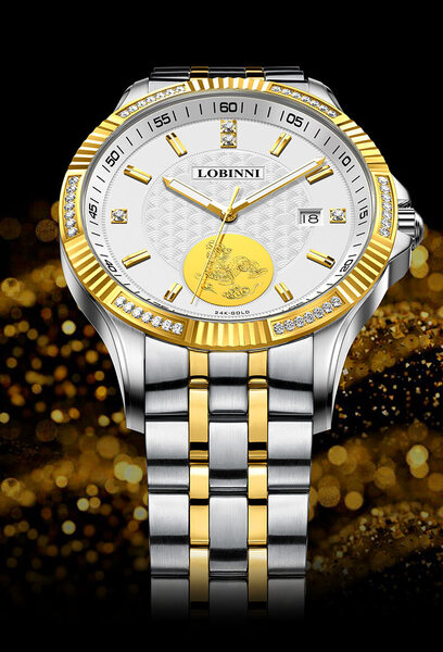 Đồng hồ nam chính hãng LOBINNI L19005-2 (Mạ vàng 24k)