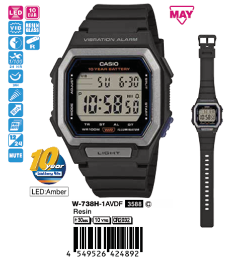CASIO W-738H-1A
