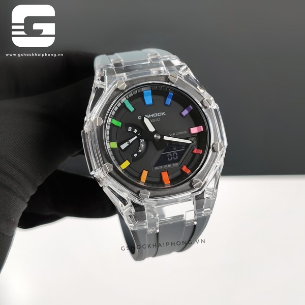 G-SHOCK GA-2100AP - Rainbow Grey Skeleton