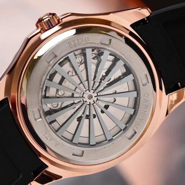 Đồng hồ nam Carnival - Aquanus 8113R-BR - Viền thép - Kính Saphire