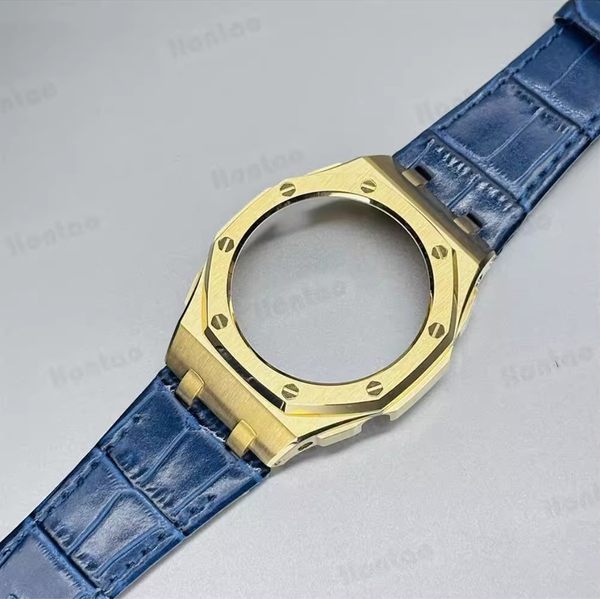 Bộ vỏ thép Vàng - Dây da ( Thế hệ 5 cao cấp ) ( Kích vào sản phẩm chọn màu dây )