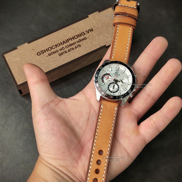 Dây da Bò - Màu Cam Vàng - Size 18/20/22/24mm