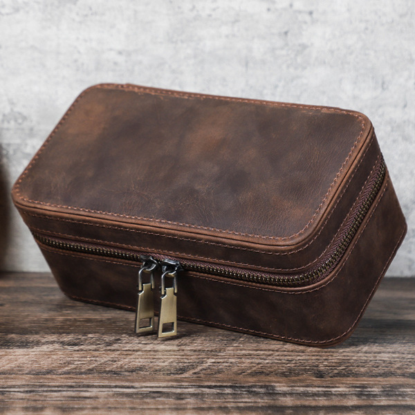 Bộ Ba Hộp Đựng Đồng Hồ Sang Trọng - Da xịn Crazy Horse cao cấp