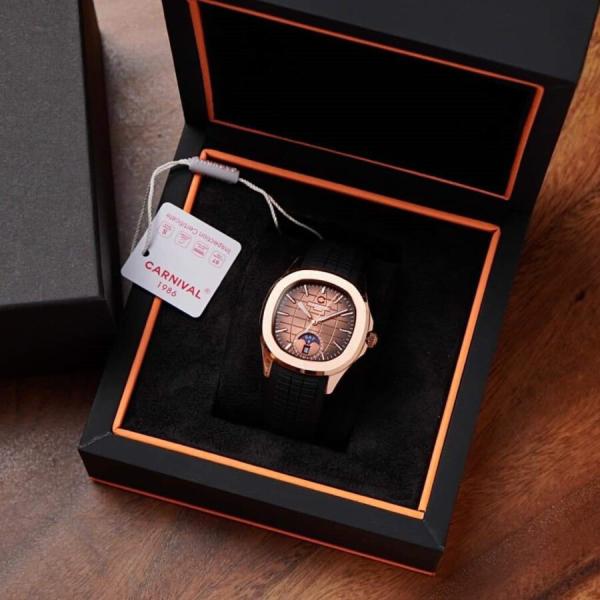 Đồng hồ nam Carnival - Aquanus 8113R-BR - Viền thép - Kính Saphire