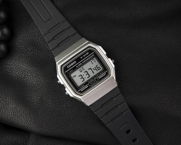Đồng hồ Nam Chính hãng CASIO F-91WM-1B - Pin 10 năm