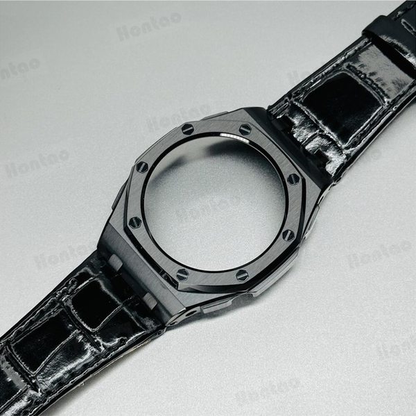 Bộ vỏ thép Đen - Dây da ( Thế hệ 5 cao cấp ) ( Kích vào sản phẩm chọn màu dây )