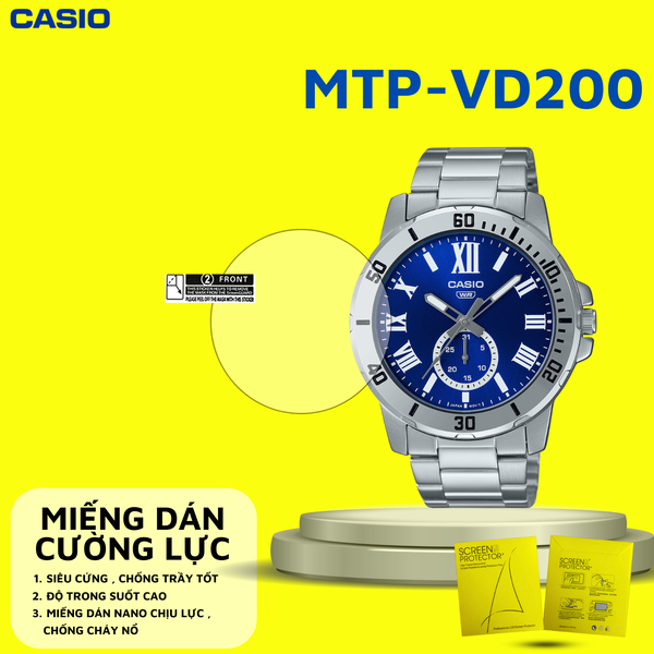 COMBO 2 Miếng dán màn hình Nano cao cấp chống trầy xước CASIO MTP-VD200