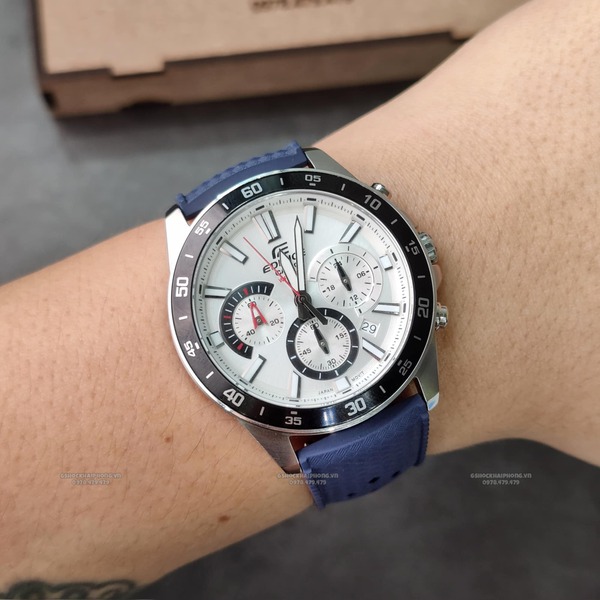 Dây cao su Flo cao cấp - Có vân và lỗ thoáng khí - size 20mm/ 22mm-Màu Xanh Navy