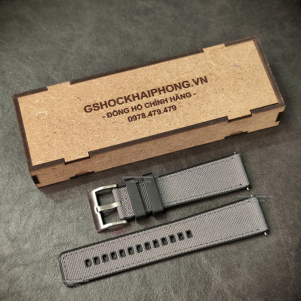 Dây vải Nilon chống nước - Size 20/22/24mm - Màu Xám