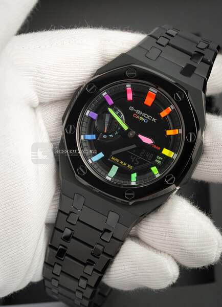  G-SHOCK GA-2100AP - HYPER COLOR X METAL BLACK LAYERS CASE