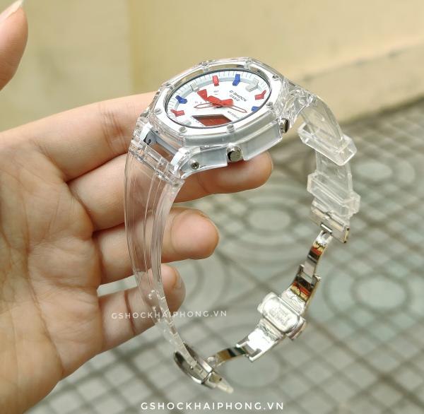 G-SHOCK GA-2100AP - Pepsi White Mod