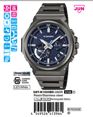 CASIO G-SHOCK GST-B1000BD-2A