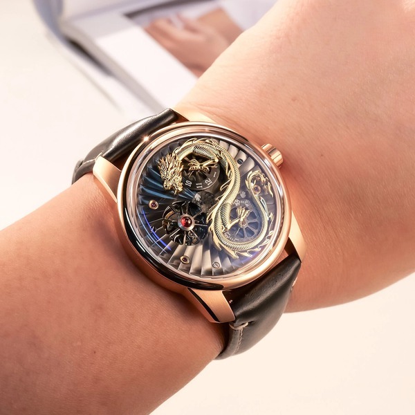 ĐỒNG HỒ NAM CHÍNH HÃNG OBLVLO DRAGON LUXURY RỒNG VÀNG