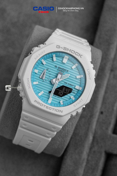 G-SHOCK GA-2100 - BLUE ICE X TEAK WOOD