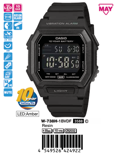 CASIO W-738H-1B
