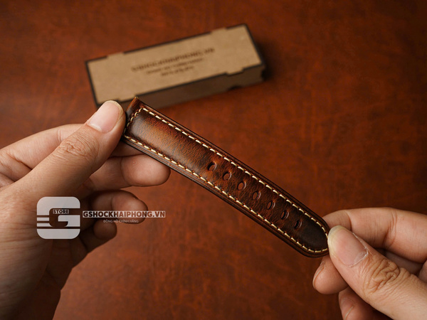 Da bò Ý cổ điển sáp dầu - size 20mm/ 22mm/ 24mm/ 26mm