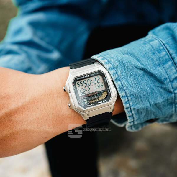 Đồng hồ Nam Chính hãng CASIO WS-1600H-1A- Lắp thêm vỏ thép - Kính cường lực cao cấp
