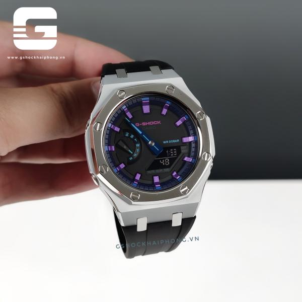G-SHOCK GA-2100AP - Layers -  Cọc số tím dây cao su