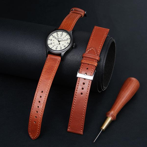 Dây da bò thuộc thảo mộc Ý - Size 18mm/ 20mm/ 22mm