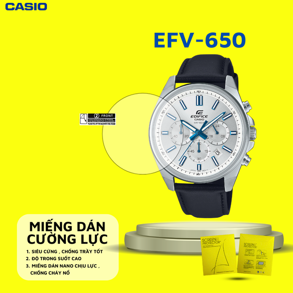 COMBO 2 Miếng dán màn hình Nano cao cấp chống trầy xước CASIO EDIFICE EFV-650