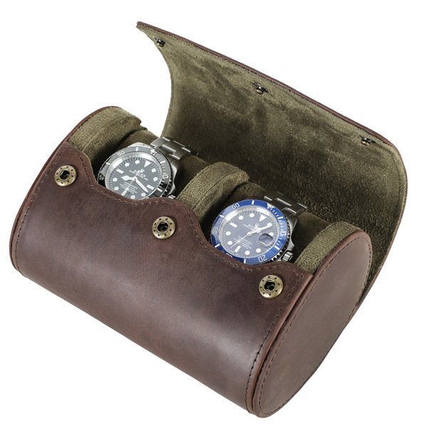 Hộp đựng đồng hồ đôi  - Da xịn Crazy Horse  cao cấp